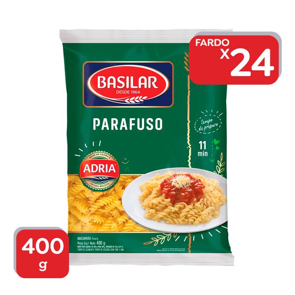 Macarrão Basilar Parafuso 400g - 24x400g