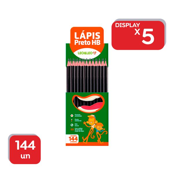 Lápis Preto HB Léo & Léo 144 Un 