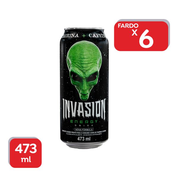 Energético Invasion Lata 473ml. - 6x473ml.