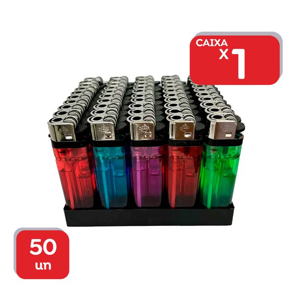 Isqueiro Transparente - 1x50 Un