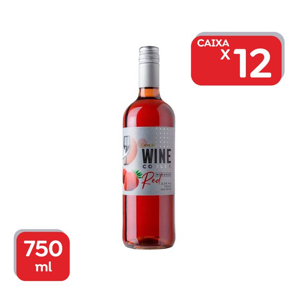 Vinho Cooler Nacional Canção Morango 750ml - 12x750ml.