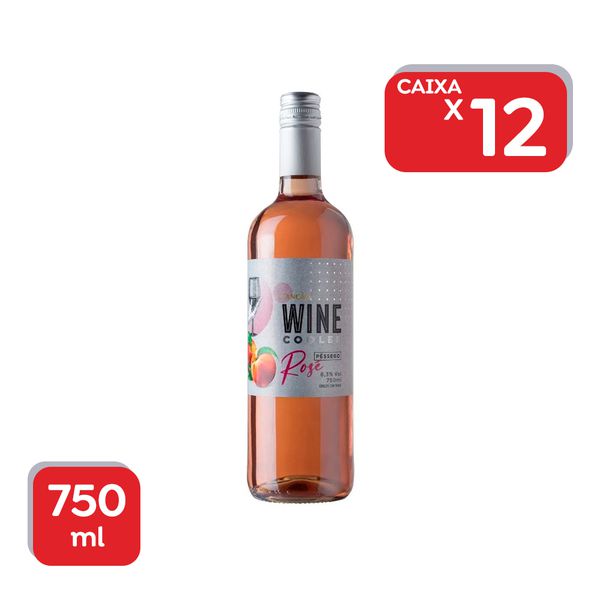 Vinho Cooler Nacional Canção Pêssego 750ml - 12x750ml.