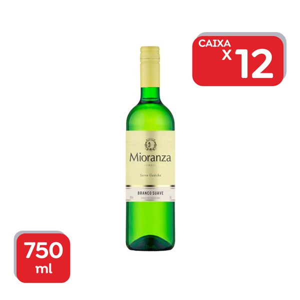 Vinho Nacional Mioranza Branco Suave 750ml - 12x750ml.