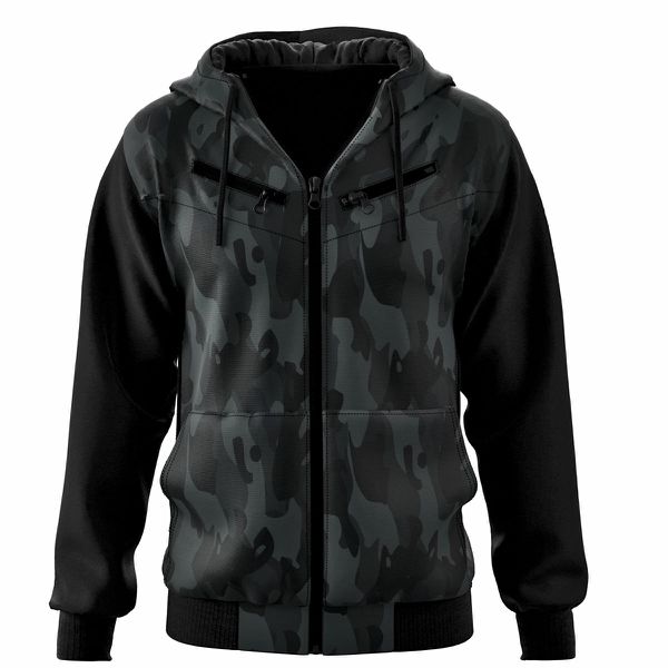 Jaqueta De Moletom 3 Ziper Camuflada Masculina