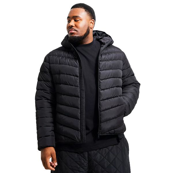 Jaqueta Puffer Bobojaco Masculina Preto Plus Size