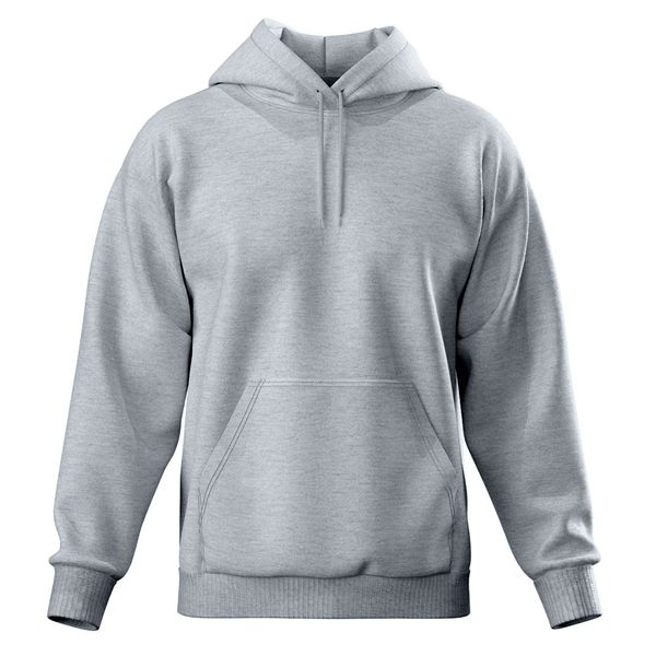 Blusa De Moletom Canguru e Capuz Cinza