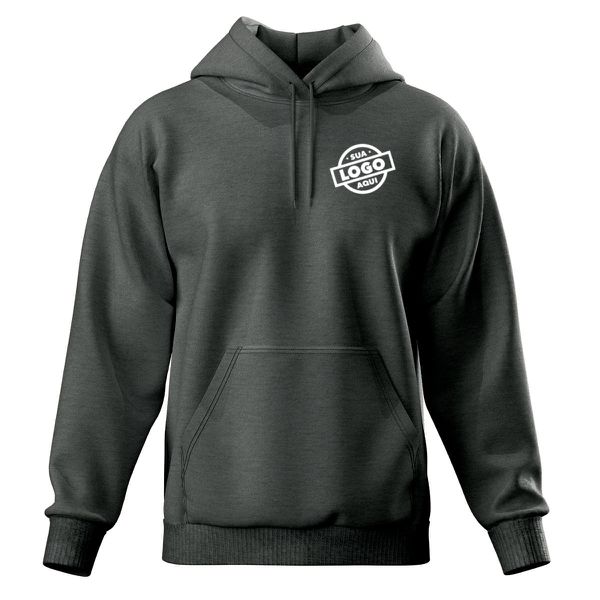 Blusa De Moletom Canguru e Capuz Chumbo Personalizado