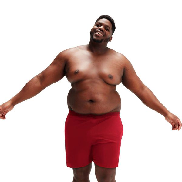 Short Tactel Liso Masculino Plus Size Vermelho