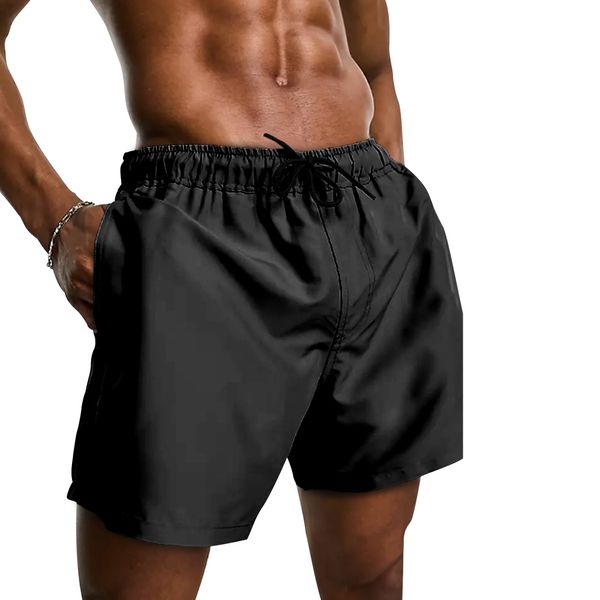 Short Tactel Liso Elastano Masculino Preto
