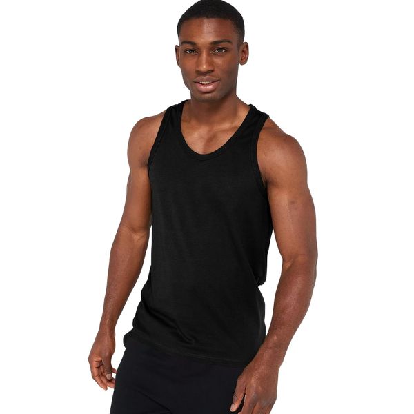 Camiseta Regata De Algodão Masculina Preta