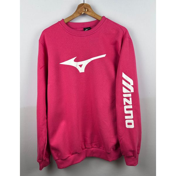 Moletom S/ Capuz Mizuno Rosa 