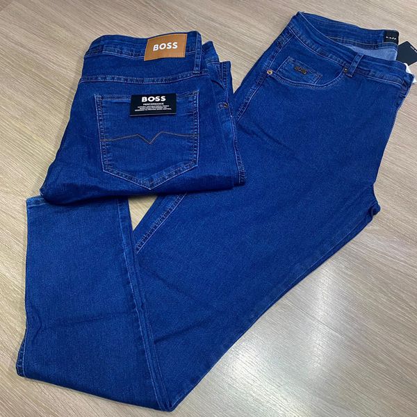 Calça Jeans Boss Plus Size Azul claro/escuro