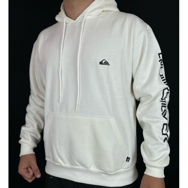 Moletom C/Capuz Quiksilver off white basico Copia