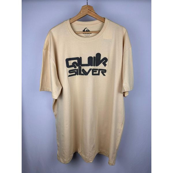 Camisa Quiksilver Bege Escrita