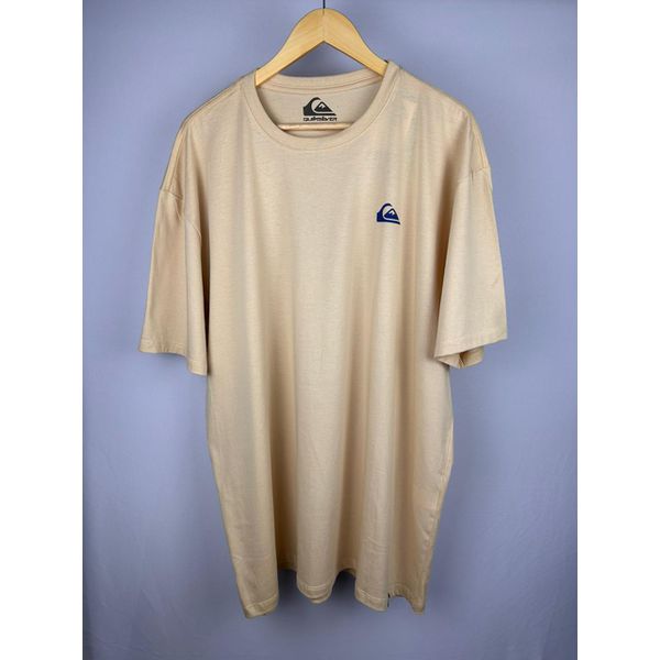 Camisa Quiksilver Bege Desenho Nas Costas 