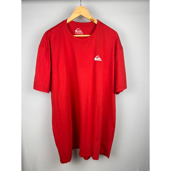 Camisa Quiksilver Vermelha Desenho Nas Costas