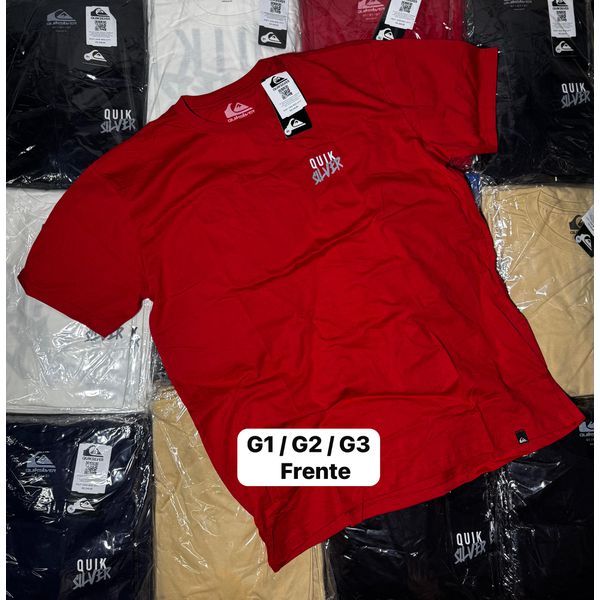 Camisa Quiksilver Vermelha Escrita Nas Costas Vermelha 