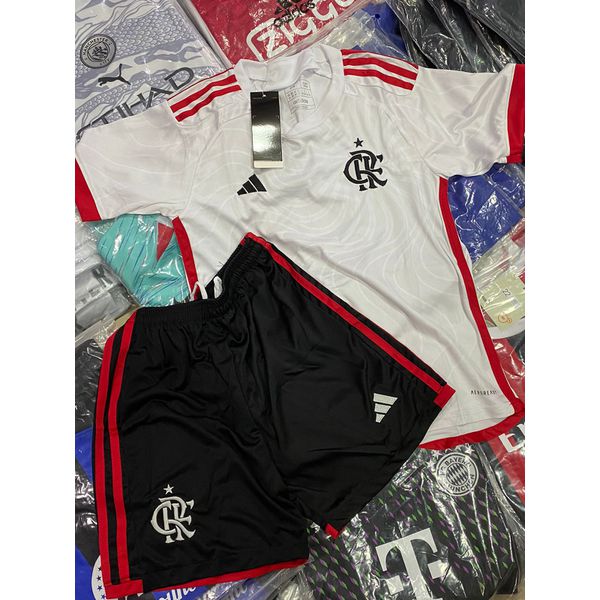 Conjunto Infantil Flamengo 24/25 Away fan lisa 