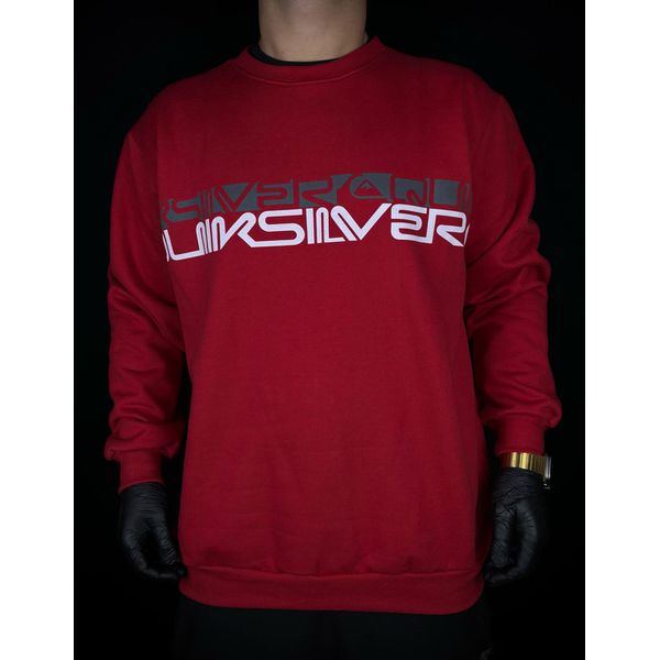 Moletom s/capuz vermelho quiksilver