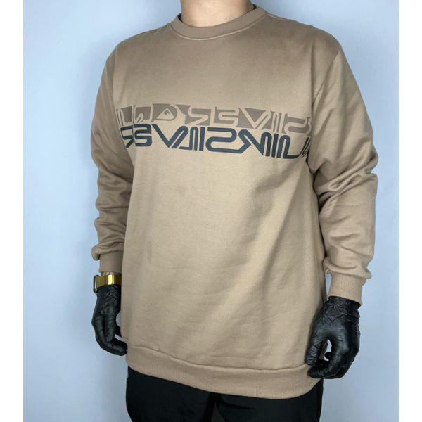 Moletom s/capuz bege escuro quiksilver