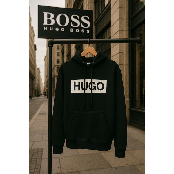 Moletom C/Capuz Hugo Boss preto 