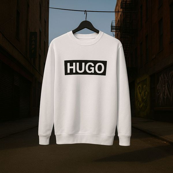 Moletom S/Capuz Hugo Boss branco 