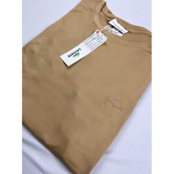 Camisa Peruana Lacoste Bege Basica 
