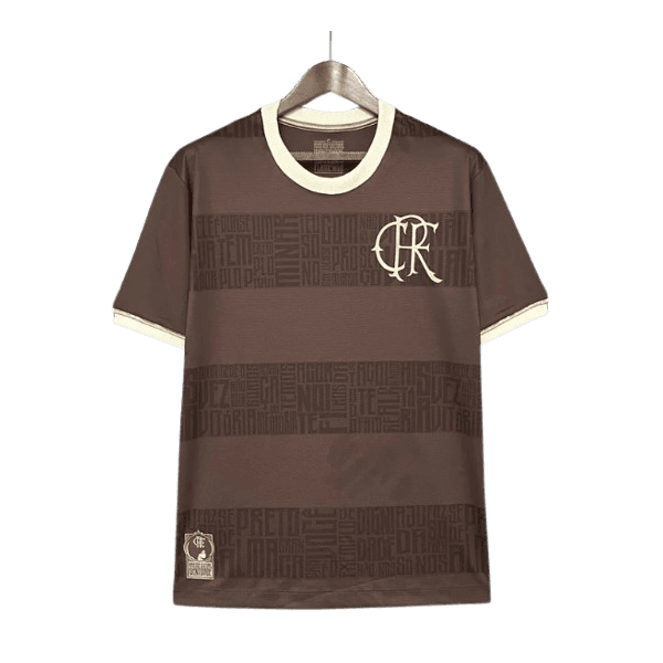 Camisa Flamengo Identidade 24/25 Torcedor Masculina Marrom Edição Novembro Negro