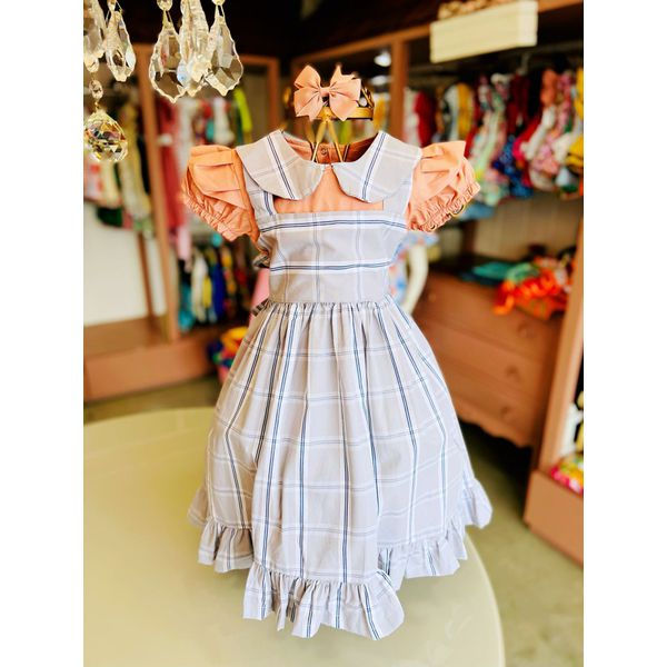 Vestido Elba Xadrez Cinza
