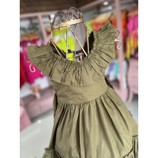 Vestido Niara Verde militar Ateli NewBaby