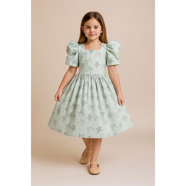 VESTIDO BEATRICE-LAÇO CINZA
