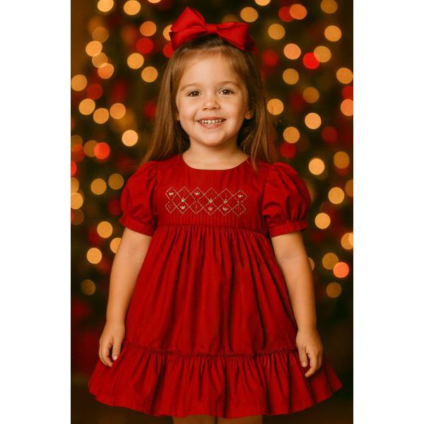 VESTIDO EVELYN BORDADO-vermelho