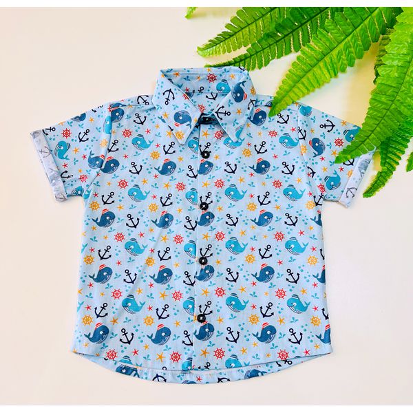 Blusa Social Masculina Baleia