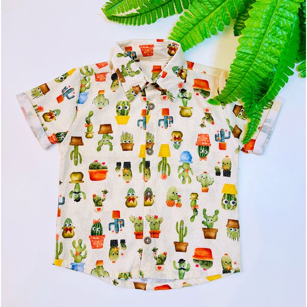 Blusa Social Masculina Cactus