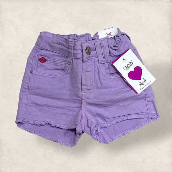 SHORT JEANS CURTO FEMININO LILAS