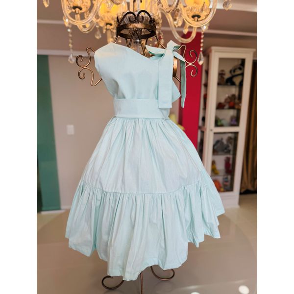 Vestido Helena verde bebê