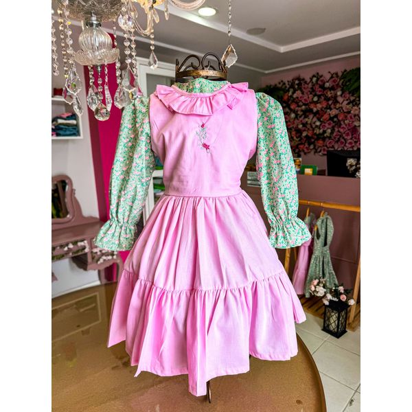 Vestido Lily com Blusa 2 peças Rosa