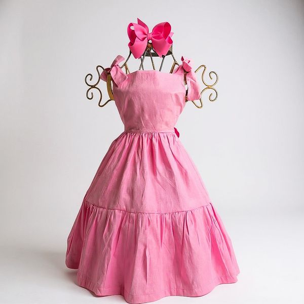 Vestido Mari laços - Rosa