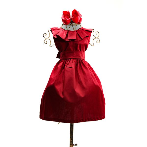 Vestido Nathy vermelho escuro - sem bico