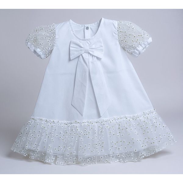 Vestido Thais tuly bordado -branco