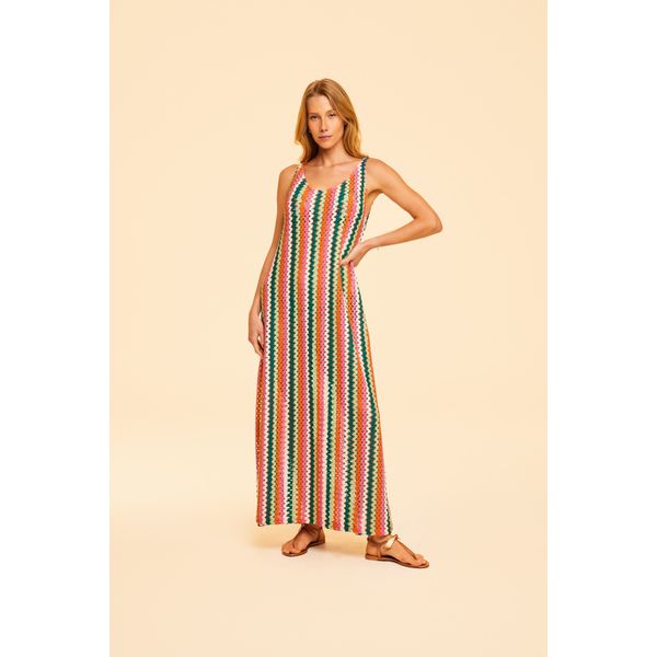 Vestido Longo Croche Vd/Lar