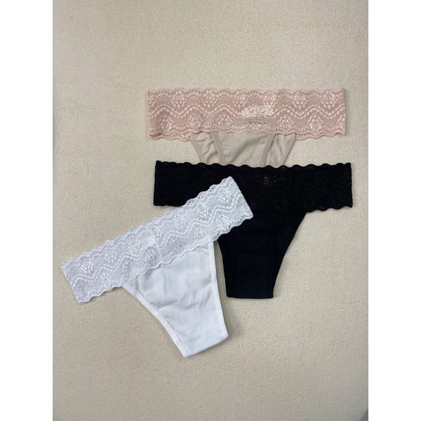 Kit Tanga Cotton Renda Basico