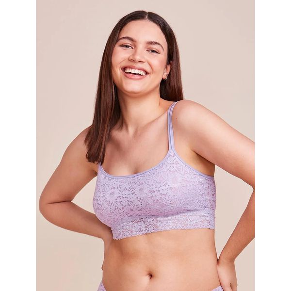 Sutiã Top Bandeau Renda Lilas