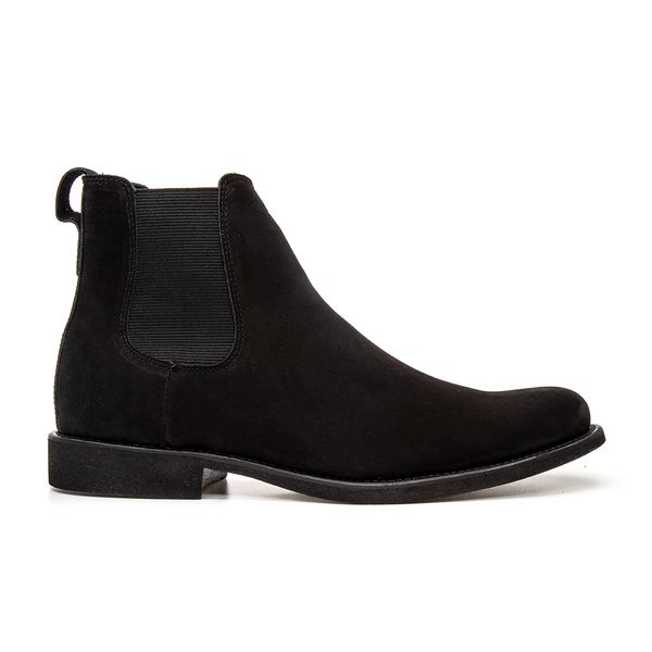 BOTA CHELSEA ANATÔMICA COURO NOBUCK PRETO