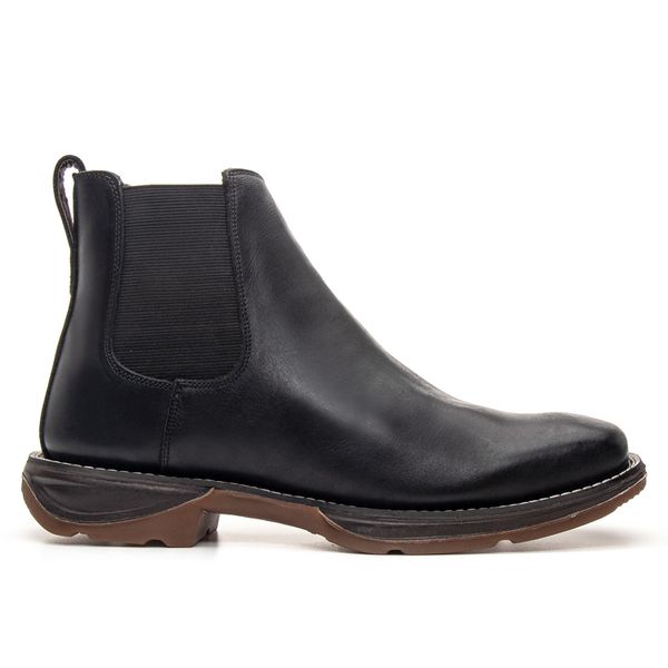 BOTA WORK JUMP BICO QUADRADO COURO HIDROFUGADO PRETO