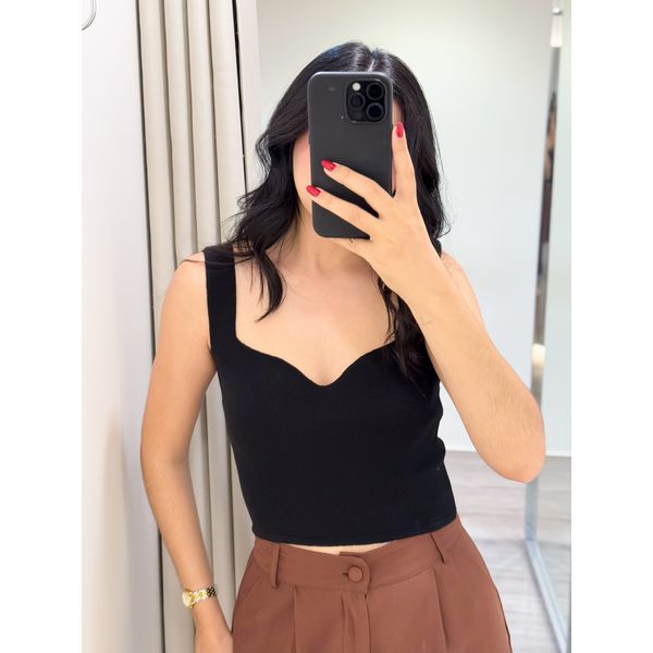 Cropped modal Preto