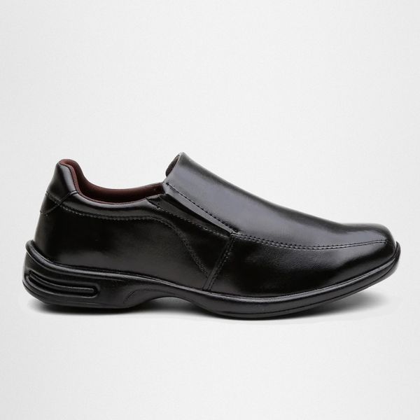 Sapato Social Masculino Confort Couro Legítimo - Preto