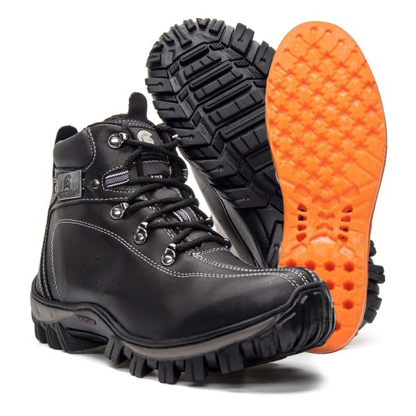 Bota Adventure Eagle Masculina em Couro - Preto