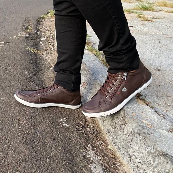 Sapatenis masculino freeway com ziper top
