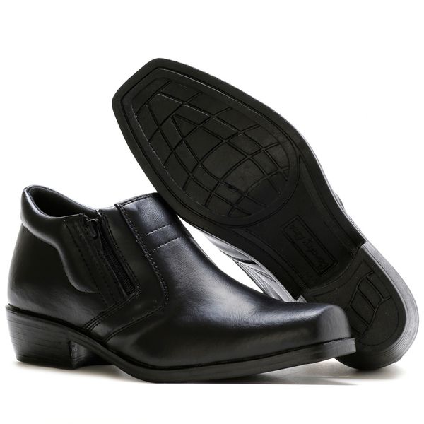Bota Social Masculina Cano Médio Preto